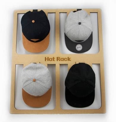 Wall-Mounted Hat Rack Laser Cut Vector File