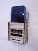 Wall-Mounted Phone Charging Holder Laser Cut Vector File