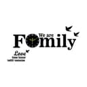 We Are Family Wall Clock Vector Template for Laser Cutting