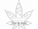 Archivo Vectorial DXF de Letrero Hoja de Cannabis Weed the People