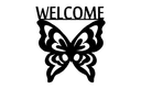 Welcome Butterfly Wall Sign Vector DXF File