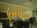 Archivo Vectorial de Letrero de Bienvenida Script para Laser