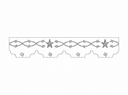 Archivo Vectorial DXF de Borde Estilo Western con Alambre de Púas y Estrella