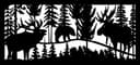 Wildlife Forest Scene with Elk Bear and Moose Vector DXF File