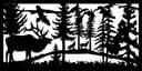 Wildlife Forest Scene with Elk, Eagle, and Wolves DXF Vector File