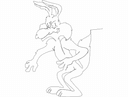 Wile E. Coyote Line Art Vector for Laser Cutting DXF