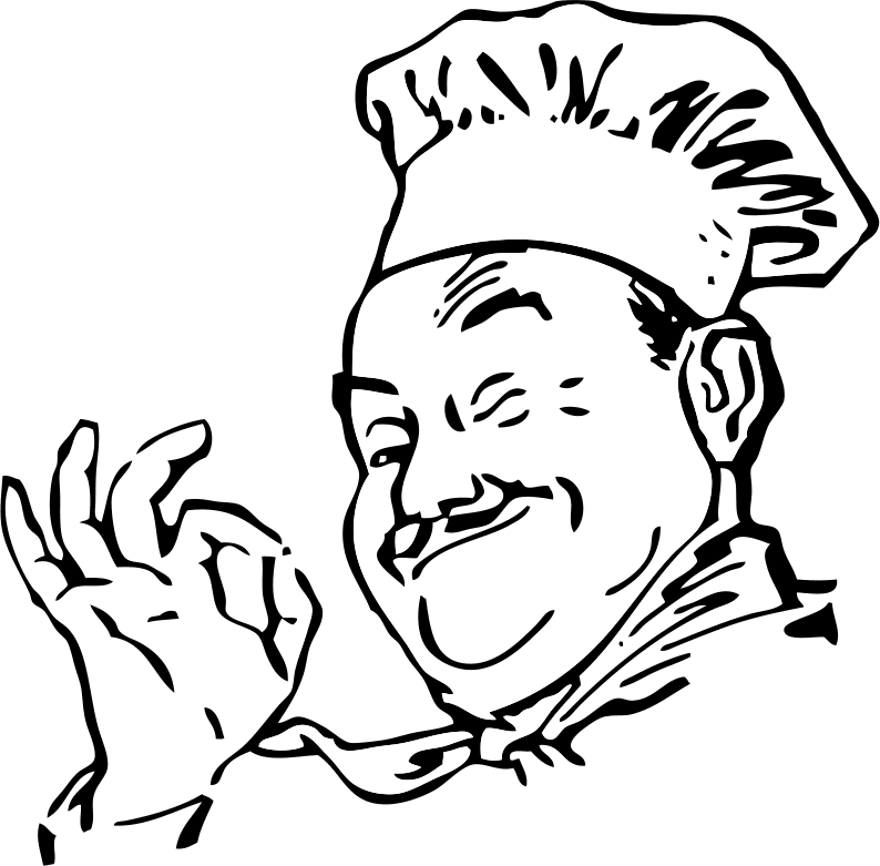 Winking Chef Perfect Gesture Vector Design (SVG/DXF/CDR)
