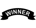 Vetor de Faixa Winner para Corte a Laser (DXF, SVG, CDR)