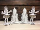 Winter Girl and Christmas Forest Tabletop Laser Cut File (DXF, SVG)