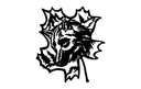 Wolf in Oak Leaf Silhouette Vector Design for Laser Cutting