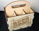 Wooden 6-Pack Beer Caddy Vector File for Laser Cutting