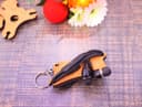 Wooden Earbud Cord Organizer Keychain Laser Cut Vector