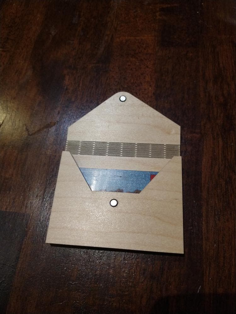 Wooden Gift Card Envelope Laser Cut Template SVG File