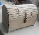 Baú de Tesouro 3D Puzzle Arquivo Vetorial para Laser Cut