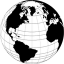 World Globe Silhouette Vector Design for Laser Cutting