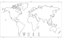 Arquivo Vetorial de Mapa-Múndi para Corte a Laser DXF