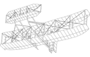 Wright Flyer 3D Puzzle Laser Cut Vector File (DXF)