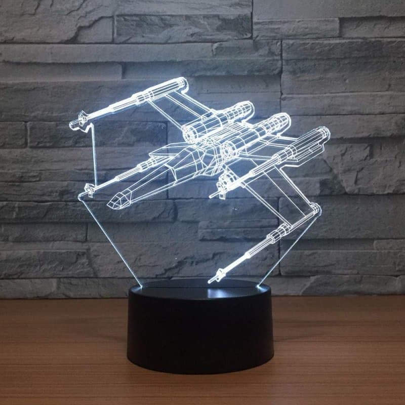 X-Wing Starfighter 3D Illusion Lamp Laser Cut Vector File