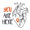 You Are Here Anatomical Heart Vector Design