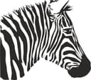 Zebra Head Silhouette Vector for Laser Cutting