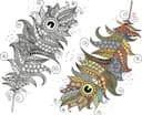 Zentangle Peacock Feather Vector Files for Laser Cutting