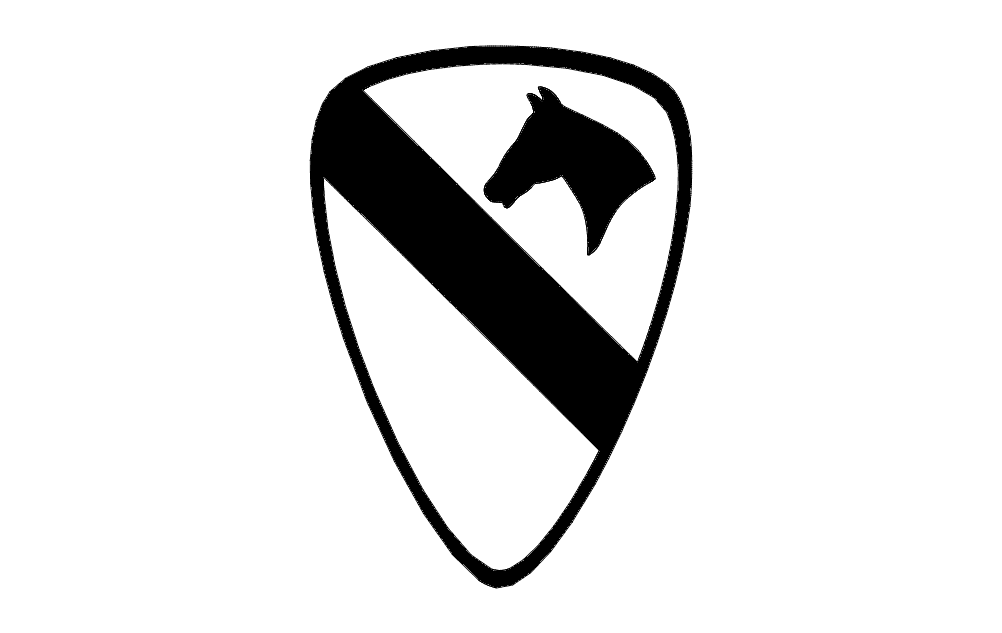 1st Cavalry Division Emblem Vector File for Laser Cutting