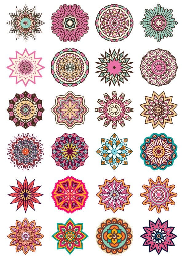 24 Intricate Mandala Ornament Vector Collection for Laser Cutting