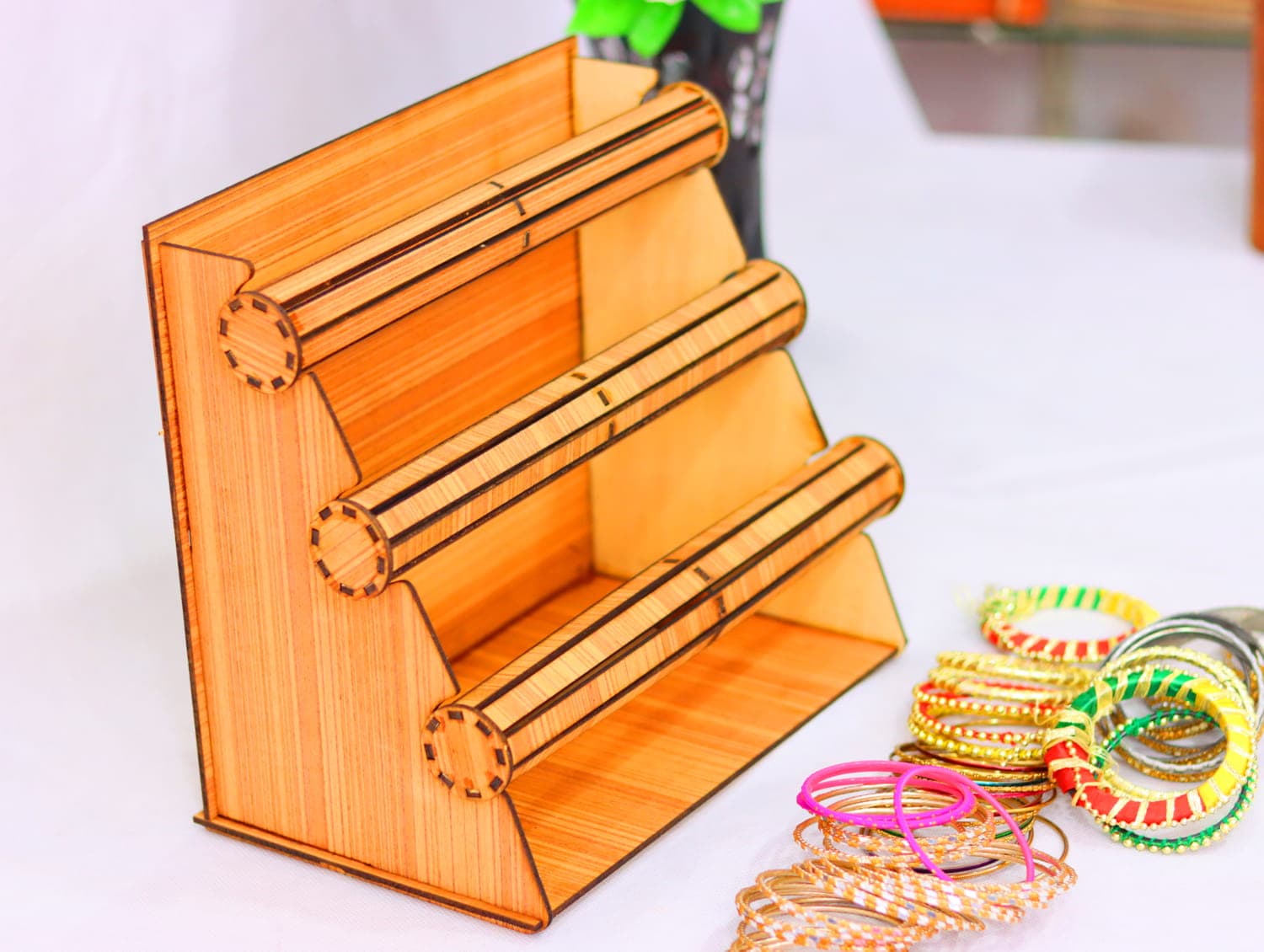 3-Tier Bangle Display Stand Laser Cut Vector File