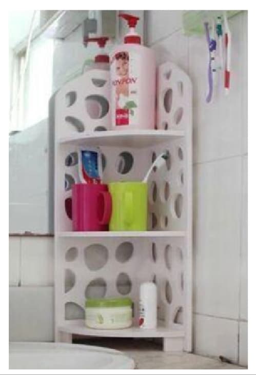 3-Tier Corner Bathroom Shelf Laser Cut Vector File