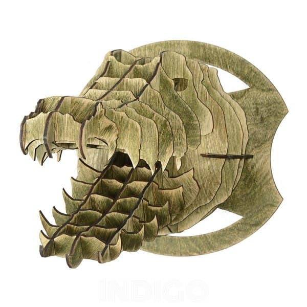 3D Alligator Head Wall Trophy Laser Cut Vector Plan