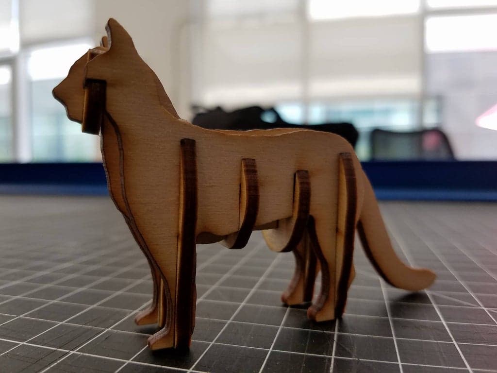 3D Cat Sculpture Laser Cut Puzzle Vector File