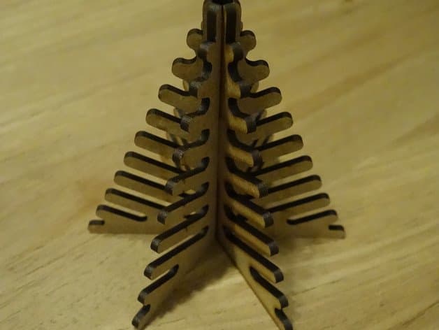3D Christmas Tree Laser Cut Vector File (DXF)