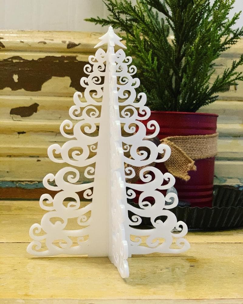 3D Decorative Christmas Tree Laser Cut File SVG