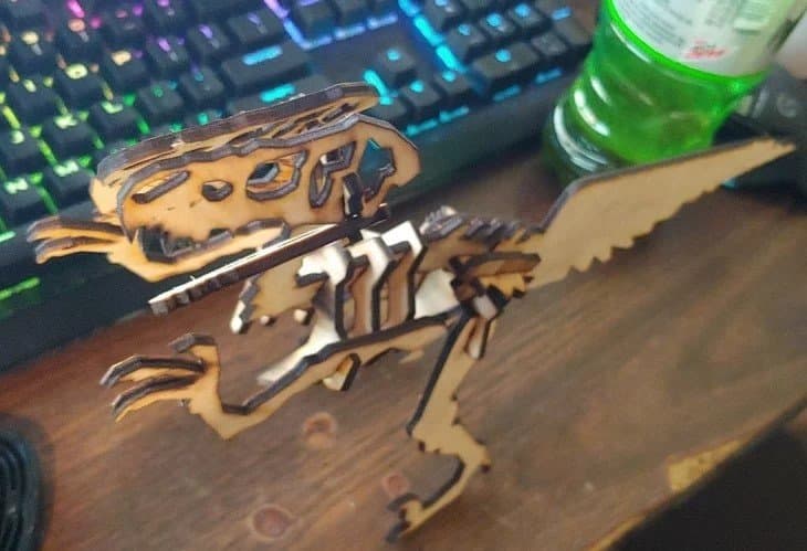 3D Dinosaur Skeleton Laser Cut Model SVG Vector File