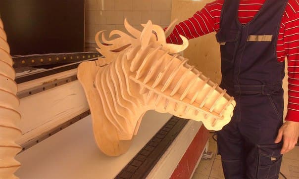 3D Horse Head Wall Art DIY Vector File