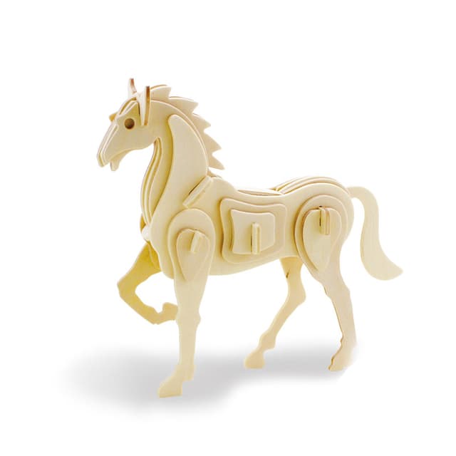 3D Horse Wooden Puzzle Laser Cut Vector Plan (DWG)