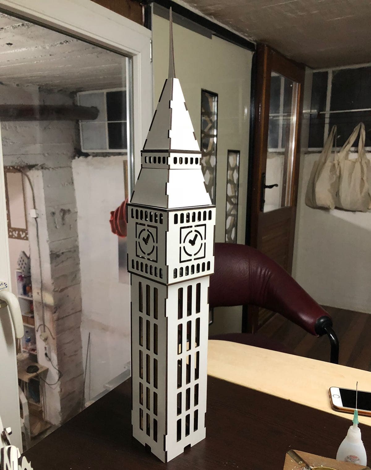 3D Laser Cut Big Ben Tower Puzzle Vector File - CDR