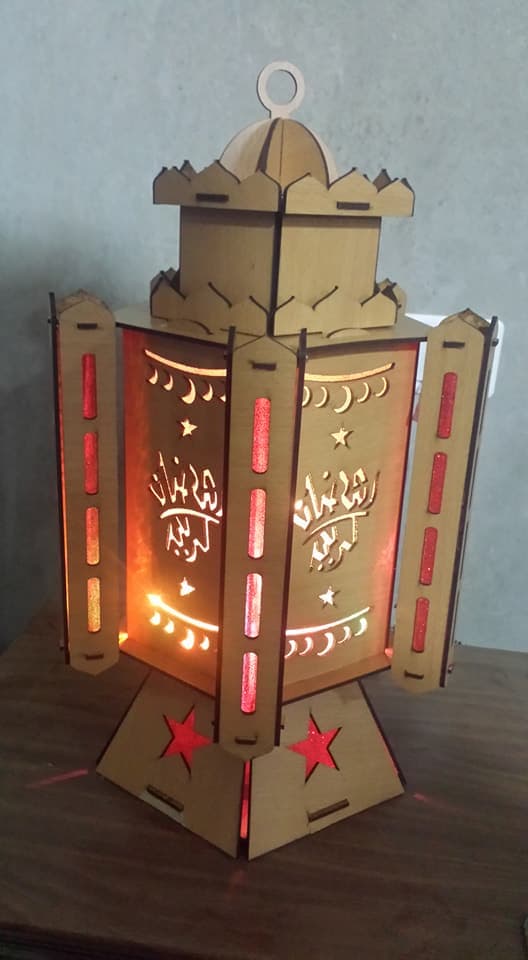 Linterna de Ramadán Fanoos 3D Vector DXF CDR para Corte Láser