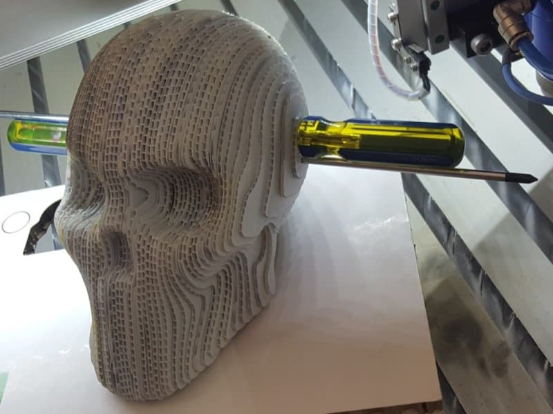 3D Layered Skull Vector Model for Laser Cutting (SVG)