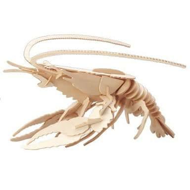 3D Lobster Puzzle Laser Cut Vector File (DXF)
