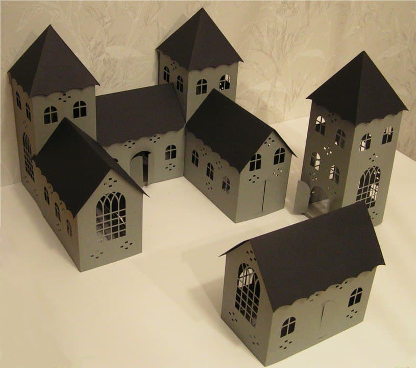 3D Miniature Castle Laser Cut Project Free Vector File