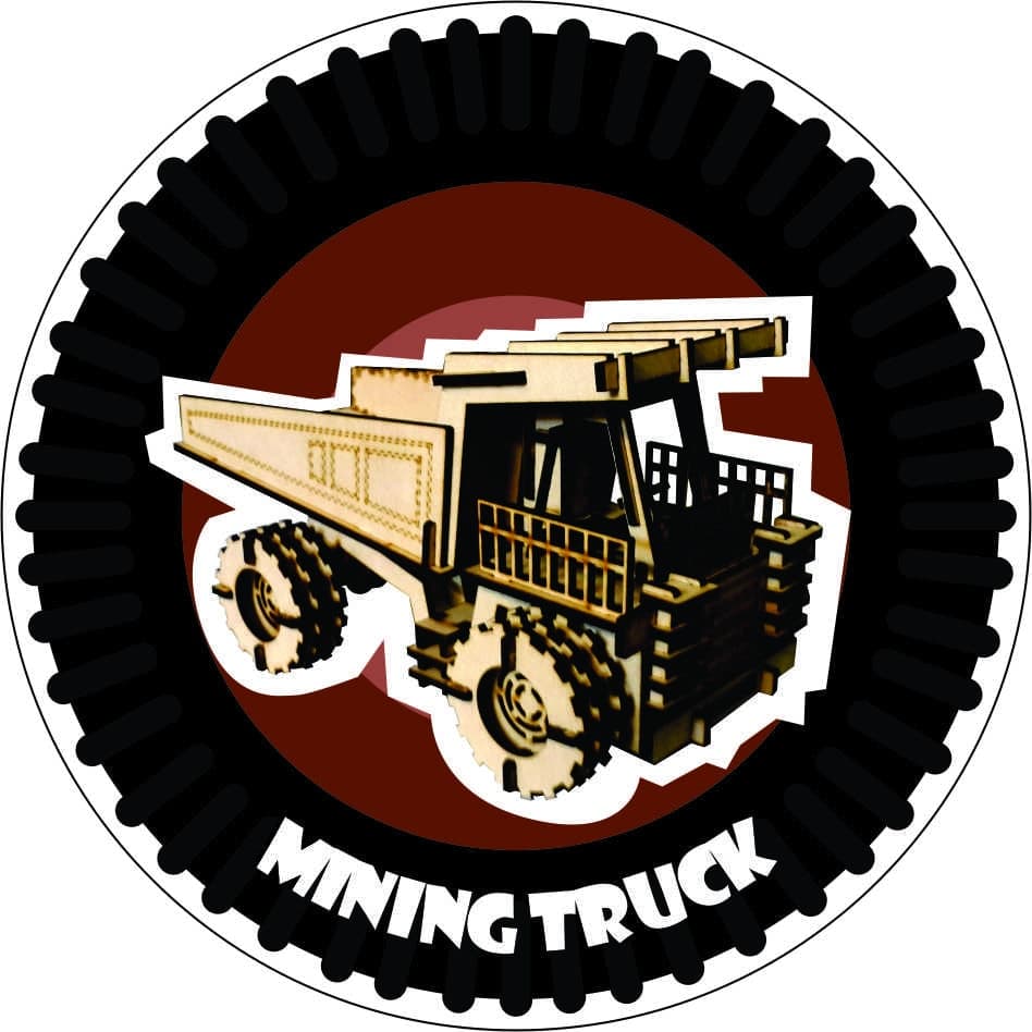 3D Mining Truck Model Laser Cut Vector Plan DXF