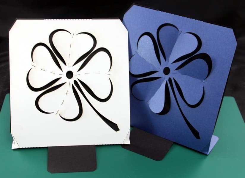 3D Pop-Up Shamrock Card SVG - Laser Cut Clover Template