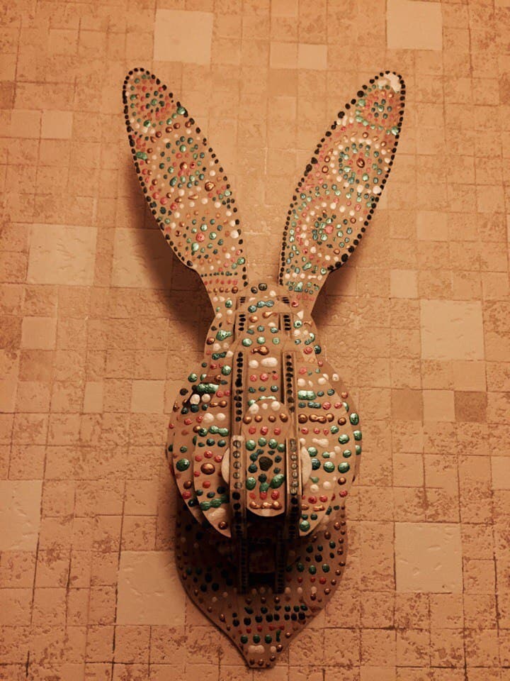 3D Rabbit Head Wall Decor Laser Cut Vector File DXF