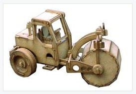 3D Road Roller Wooden Puzzle Laser Cut Vector File