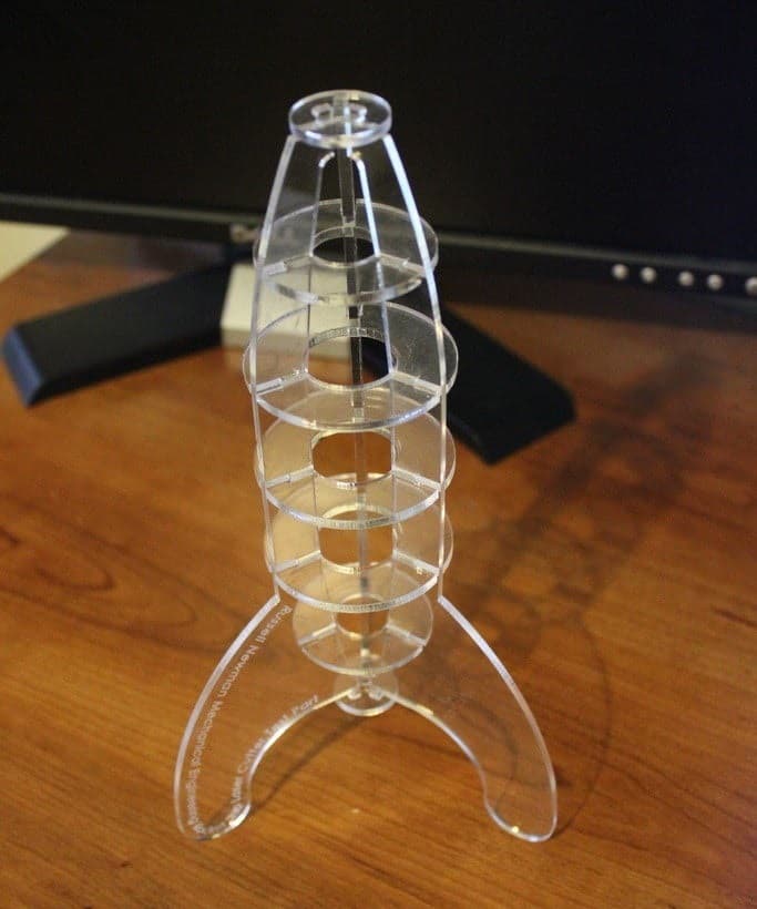 3D Space Rocket Model Laser Cut File