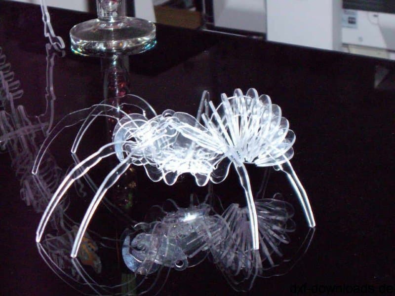 3D Spider Model Laser Cut Vector File (DXF)