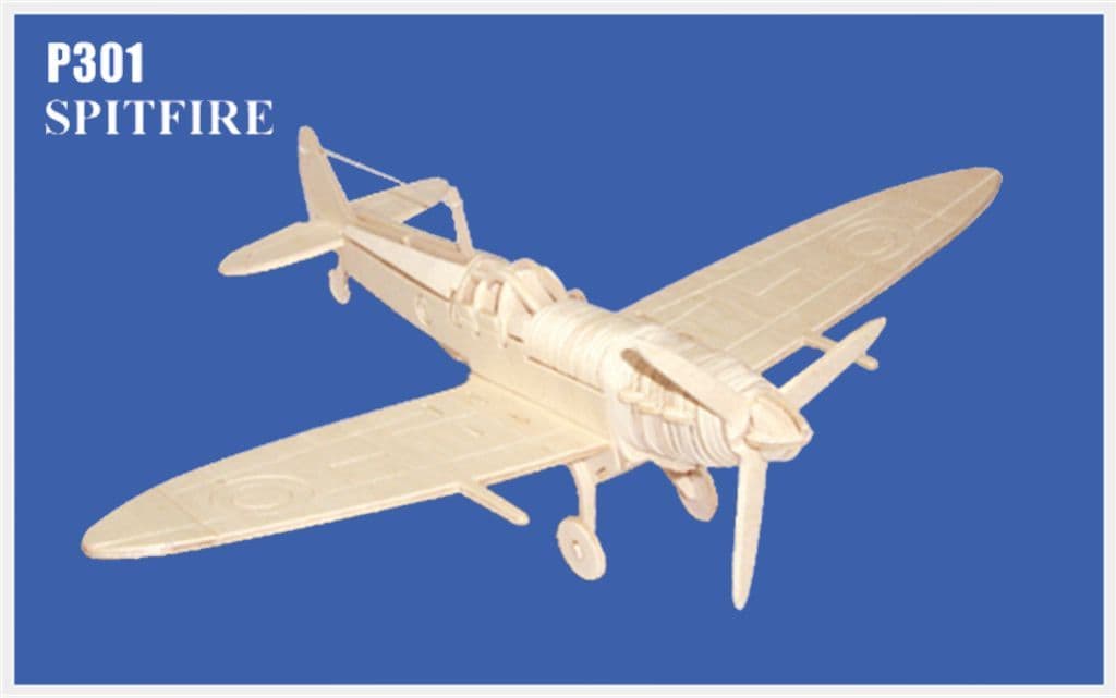 3D Spitfire Fighter Plane Laser Cut Vector Model - DXF File
