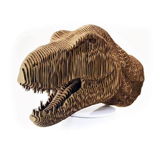 Modelo Vetorial 3D de Cabeça de T-Rex para Corte Laser - Arquivo CDR