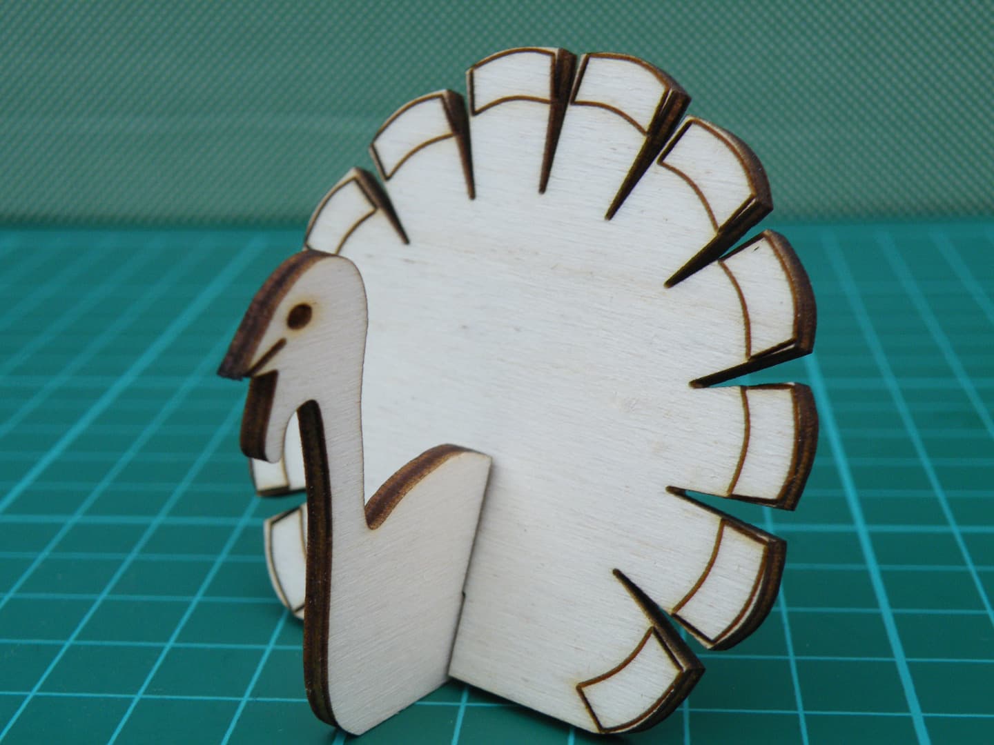 3D Thanksgiving Turkey Laser Cut Vector File DXF
